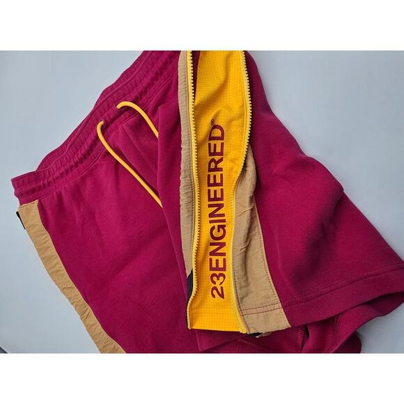 Nike Jordan 23 Men's 2XL Engineered Fleece Shorts Pink Fireberry Citron - Picture 4 of 8